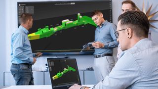 Stampack Xpress ermittelt die genaue Abwicklungslänge, erkennt potenzielle Kantenrisse frühzeitig, visualisiert und 
kompensiert das Rückfederungsverhalten – und reduziert so den Bedarf an kostenintensiven Prototypenwerkzeugen 
erheblich.  (Bild: Stampack/SChroeder + Bauer)