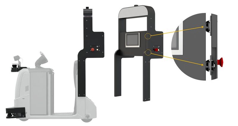 Als Basis dienen handelsübliche Elektroschlepper, die von Schiller mit Standardkomponenten zu fahrerlosen Routenzügen umgerüstet werden, inklusive der Schwingungsdämpfer von ACE (Bild: Schiller Automatisierungstechnik GmbH)