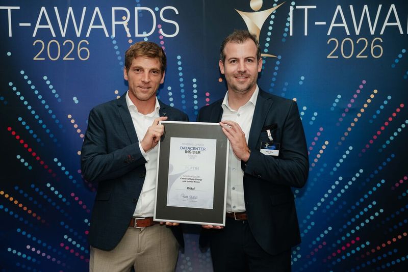 Stefan Hauser (l.) und Philipp Müller von Rittal. (Bild:  Manuel Emme Fotografie)