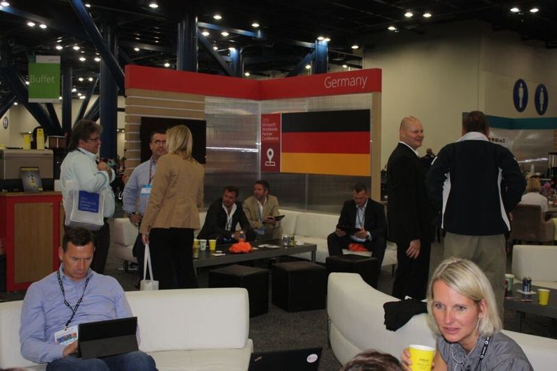 Die deutsche Lounge auf der WPC ist gut besucht. (Bild: IT-BUSINESS)