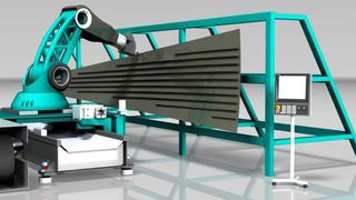 Fraunhofer Flexmatik 4.1 – innovatives Roboterdesign speziell konzipiert für die Bearbeitung. (Fraunhofer-IPK)