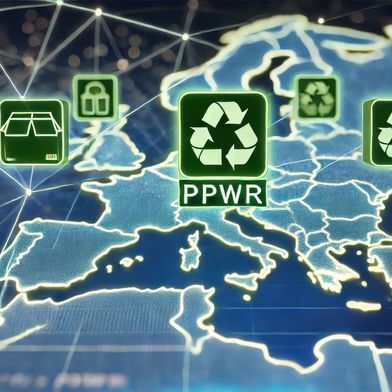 Der 12. August 2026 markiert eine fundamentale Zäsur für die gesamte deutsche Kunststoff- und Verpackungsindustrie. Mit dem offiziellen Inkrafttreten der europäischen Verpackungsverordnung (PPWR) und dem flankierenden nationalen Verpackungsrechts-Durchführungsgesetz (VerpackDG) haben sich die rechtlichen Spielregeln für Inverkehrbringer schlagartig verändert.  (Bild: © Cre-AI-Tor – stock.adobe.com)