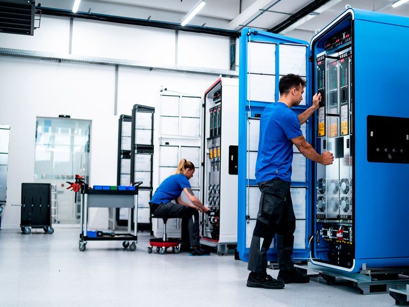 Alpitronic hat eine enorme Fertigungstiefe. Insbesondere die Leistungsmodule werden in seinem Unternehmen entwickelt und hergestellt. Jeder fünfte Mitarbeiter ist Entwickler für Hard- oder Software.(Bild:  Alpitronic)