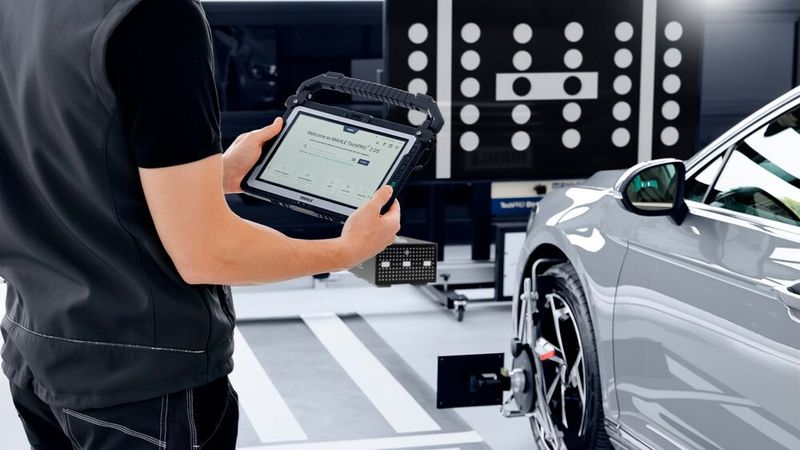 Mit flexibel bestückbaren Servicefahrzeugen können Betriebe künftig die Autos direkt beim Kunden warten und reparieren.(Bild:  Mahle)