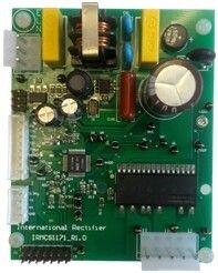 Bild 11: Dual-in-Line DiP-µIPM auf dem 200-W-Referenz-Platinen-Design (Bild: IRF)