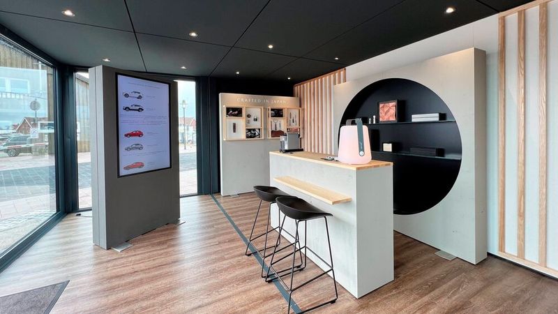 Das Standkonzept lässt sich beliebig zusammenstellen. (Bild: Mazda)