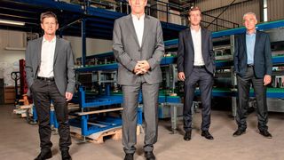 Die Geschäftsleitung von Gilgen Logistics ist mit Ruedi Weber nun komplett! Von links: Peter Nussbaum, Jakob Gilgen, Daniel Gilgen und Ruedi Weber. (HP. Bueschi)