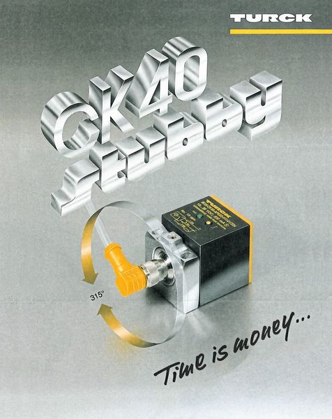 1990: Turck erfindet die Würfelbauform und kommt mit dem kleinen CK40 ganz groß raus. Die Gehäusebauform CK40 hat sich am Markt durchgesetzt und ist heute längst Standard in der Automobilindustrie.  (Turck)
