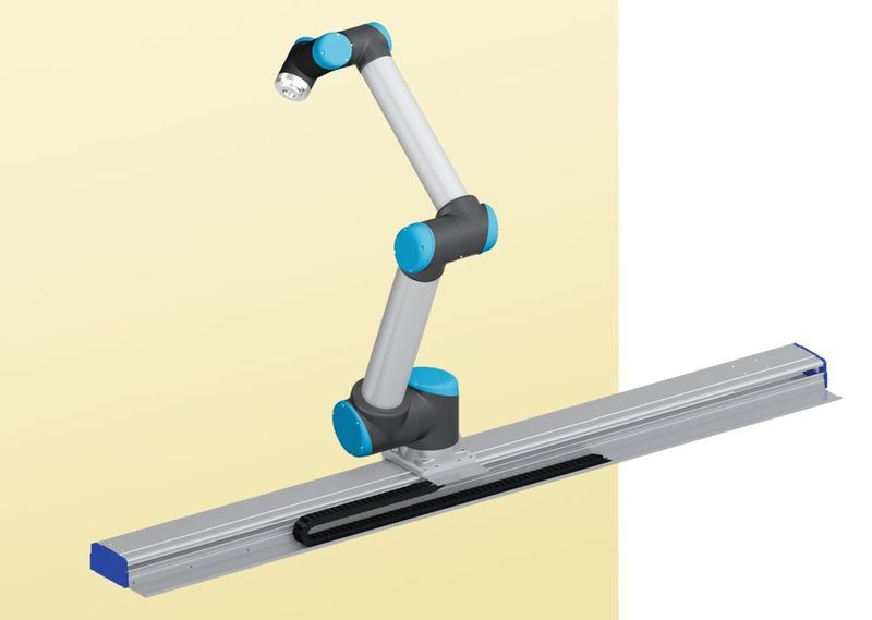 Ein Mittelständler, der zwei bis drei Roboterzellen mit kollaborativen Robotern, den sogenannten Cobots, einrichtet, kann durch das Liftkit und Slidekit ohne Entwicklungsaufwand sofort produktiv werden. (SKF Linearsysteme)