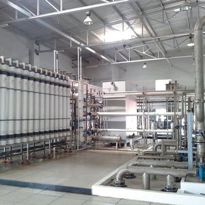 A robust water treatment system offers clean potable water.