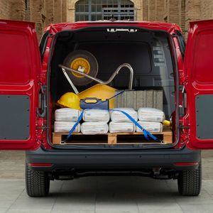 Im Zweisitzer lassen sich je nach Radstand 3,1 oder 3,7 Kubikmeter Fracht unterbringen.(Bild:  Ford)