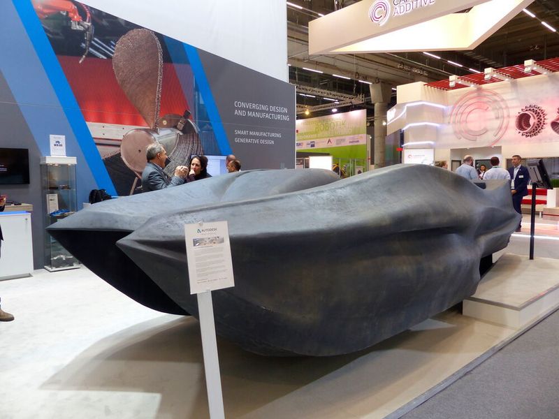 Dank Fortschritten im Bereich der additiven Fertigung entfaltet sich zunehmend auch das Potenzial für den 3D-Druck von Großformatteilen. Das italienische Start-Up Moi zeigt dies  mit dem additiv gefertigten Boot Mambo:  (M. Zwettler, konstruktionspraxis)