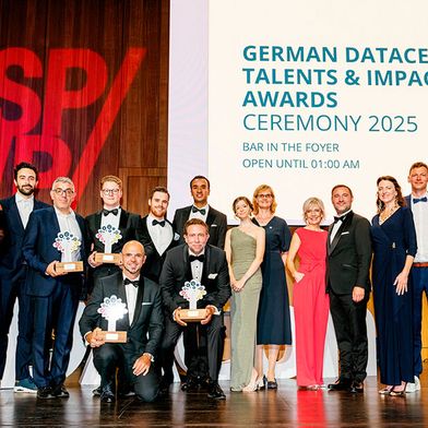 Rückblick: Das sind die Gewinner 2025. Die „German Datacenter Talents & Impact Awards“ wurden 2022 als „GDA Young Talent Awards“ ins Leben gerufen und sind 2025 erstmals in erweiterter Form vergeben worden. (Bild:  Marc Holstein / GDA)