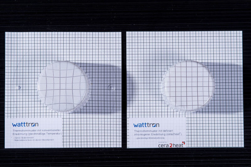 Die Gewinner der Kategorie Verpackungsmaschinen (Technik, Technologie, Software): „Cera-2-heat“, eingereicht von Watttron. Materialsparendes Kontaktheizsystem aus keramischen Elementen für präzise Temperatureinbringung in Polymerfolie. Integrierter Regler mit hoher Genauigkeit ermöglicht gezielte Beeinflussung der Materialverteilung im Thermoformprozess für optimale Wandstärkenverteilung. Packstoffersparnis von bis zu 30% ohne Performanceverluste. Energieeffizienzgewinne. Weitere Einsparmöglichkeiten. (AndreasRiedel.com)