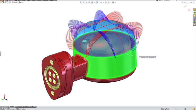 Verbesserte Oberflächenflexibilität zur Modellierung ergonomischerer und stilisierter Konstruktionen. (Bild: Solidworks)