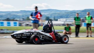 Der Elektro-Rennwagen „mythen“: beschleunigt  in 0,956 s von 0 auf 100 km/h. (Bild: Alessandro Della Bella / ETH Zürich)