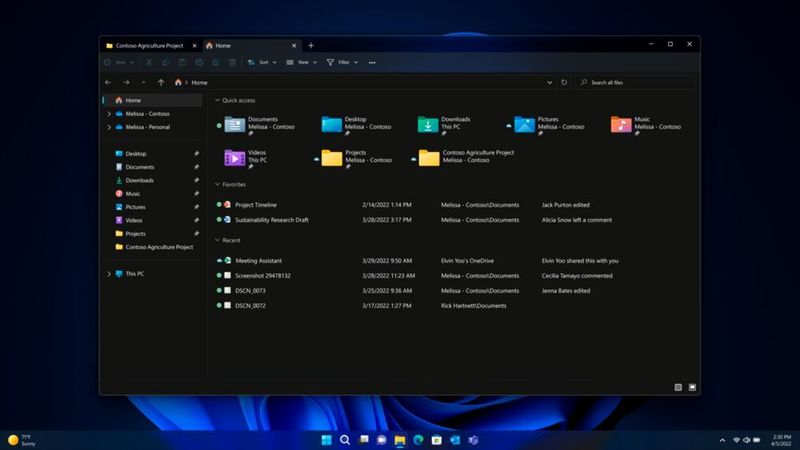Der Datei-Explorer wartet nun mit Tabs und Favoriten auf. (Microsoft)