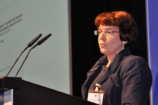 ZDK-Referentin Claudia Kefferpütz informierte über Aktuelles zur Nachwuchsförderkampagne Autoberufe. (Rehberg)