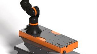 Das fahrerlose Transportfahrzeug (FTF) kann bis zu 50 Kilogramm transportieren und in Kombination mit dem „ReBeL“ einfache A-zu-B-Positionierungen vornehmen. (Bild: Igus)