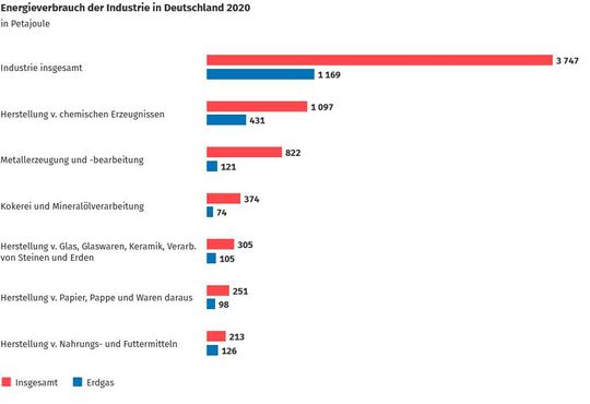 Und das ist der Blick auf den Energiebedarf in Deutschland nebst dem Anteil, der dabei durch Erdgas gedeckt wird.(Bild:  Destatis / Statistisches Bundesamt)
