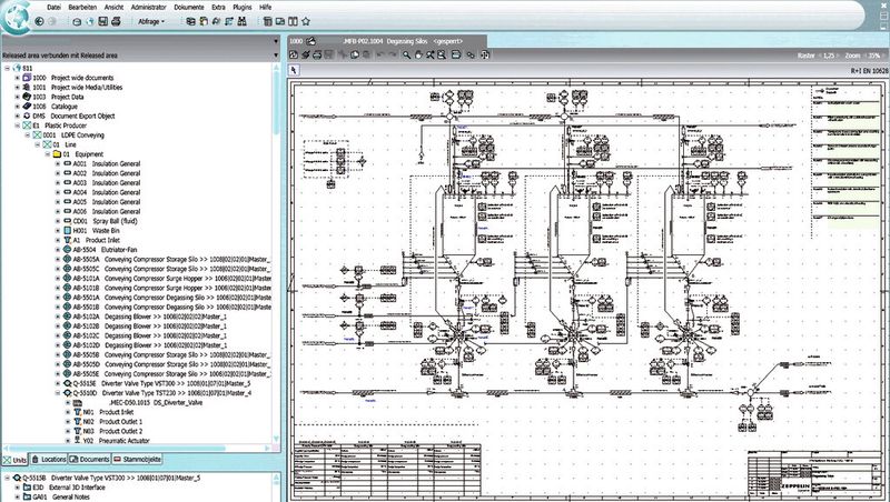 Standardisierte P&ID-Erstellung bei Zeppelin mit der Software Comos. (Bild: Zeppelin Systems)