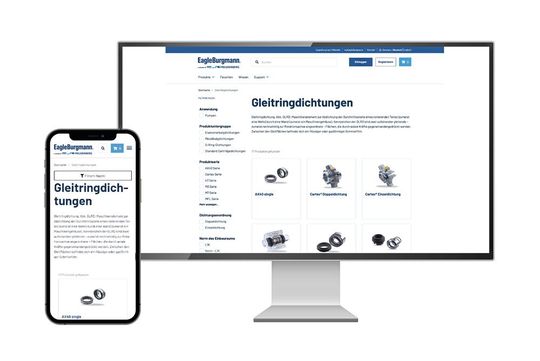 Der neue Onlineshop von EagleBurgmann(Bild:  EagleBurgmann)