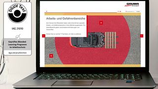 Jetzt ist es amtlich! Die „Jährliche Unterweisung Gabelstapler Online“ der Gruma-Akademie trägt ab sofort das DGUV-Test-Zeichen „Geprüftes Blended Learning-Programm im Arbeitsschutz“.  (Gruma Nutzfahrzeuge)