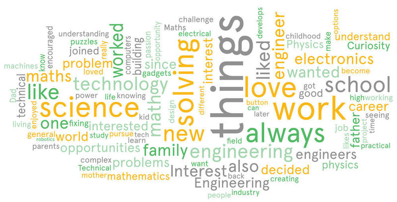 Bild 15: Zusammenfassung der Gründe, warum die Befragten Ingenieurwesen als Beruf gewählt haben.  (Farnell)