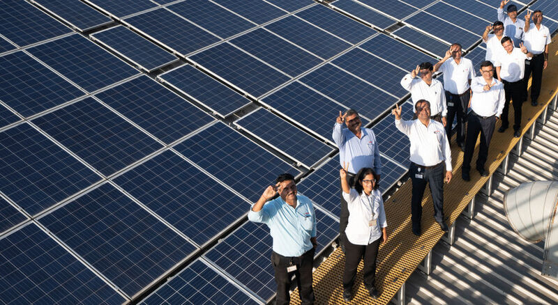 Der Bosch-Standort in Nashik (Indien) nutzt die Kraft der Sonne. (Robert Bosch GmbH)