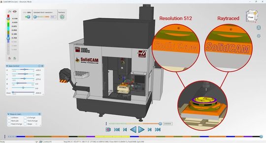Designed for maximum flexibility, the Solidcam Simulator is a fully self-contained simulation system that runs independently.(Source:  Machine Works)