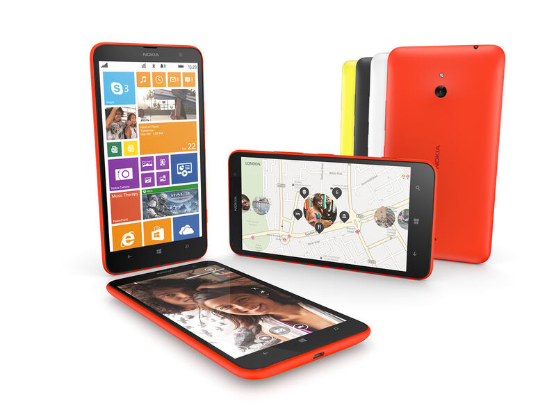 Das Lumia 1320 wird voraussichtlich im ersten Quartal 2014 und zunächst in den Farben Schwarz und Orange in Europa und Asien erhältlich sein. (Bild: Nokia)