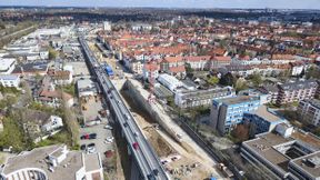 Luftaufnahme der Bauarbeiten am Großprojekt Südschnellweg, Hannover. (Bild: Hagedorn)