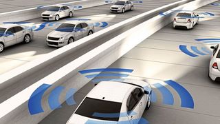 Das intelligente Autobahnumfeld: Eine Vielzahl von Sensoren sollen das Fahren sicherer machen. Dazu gehören auch Kameras.  (© adobe stock, folienfeuer)