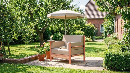Lounge-Möbel als Beispiel für die Anwendung von Metall-Kunststoff-Hybridbauteilen, die wirtschaftlich und in hoher Qualität in der Verfahrenskombination aus Hydroforming und Fliesspressen hergestellt werden können.(Bild:  Felix Monza)