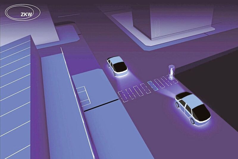 Licht als Kommunikationsmittel zwischen Autos und Fußgängern zu nutzen, zeigt, wie innovativ ZKW ist. Das weckte Begehrlichkeiten beim Elektronikriesen LG, der den Lichtspezialisten übernommen hat. (ZKW)