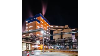 CAC verantwortlich für geplante Neuanlage bei Ciech Soda Deutschland. Die Abbildung zeigt ein Kalzinationsgebäude mit Lagersilos für Soda. (Ciech)