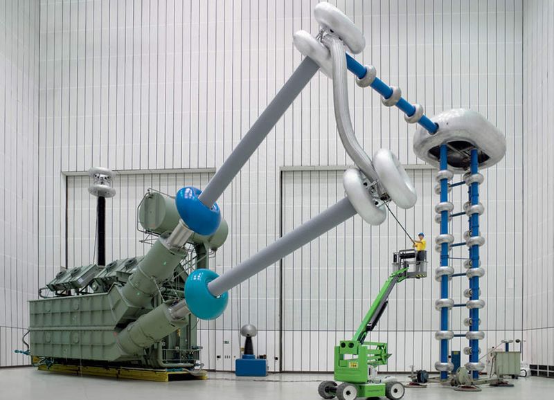 Für den Transport des Solarstroms nach Europa sind neue Transformatoren nötig: Der weltweit erste 800-kV-HGÜ-Transformator (Hochspannungs-Gleichstromübertragung) hilft beim Bau von effizienten Stromautobahnen. (Archiv: Vogel Business Media)