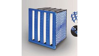 Spidermaxx-Kassettenfilter mit von der Natur inspirierten Berstschutzgittern und aerodynamischen Leitschaufeln. (Bild: Freudenberg Filtration Technologies)