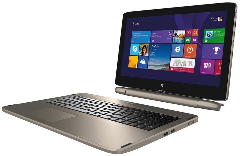 Durch Abziehen des Touch-Displays wird das Notebook zum Tablet. (Bild: Medion)