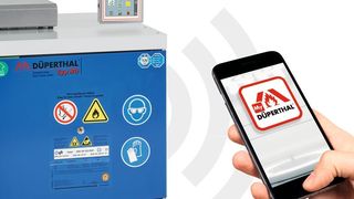 Abb.1: Ein sicherer Blick auf die Gefahrstoffe: Mithilfe einer App kann die Lagerung überwacht werden.  (Düperthal)
