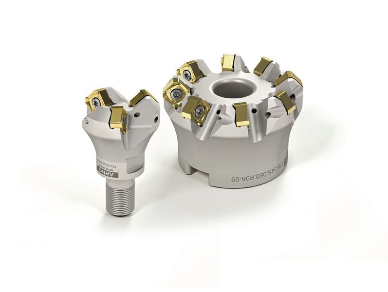 D/E Das FT-Planfräs-System von Arno Werkzeuge ist sehr stabil und zeichnet sich durch einen weichen Schnitt sowie hohe Laufruhe aus. Das schont die Spindel maximal.  The FT face milling system from ARNO Werkzeuge is very stable and features a smooth cut and very quiet running. This provides the spindle with maximum protection. (Bild: Arno)