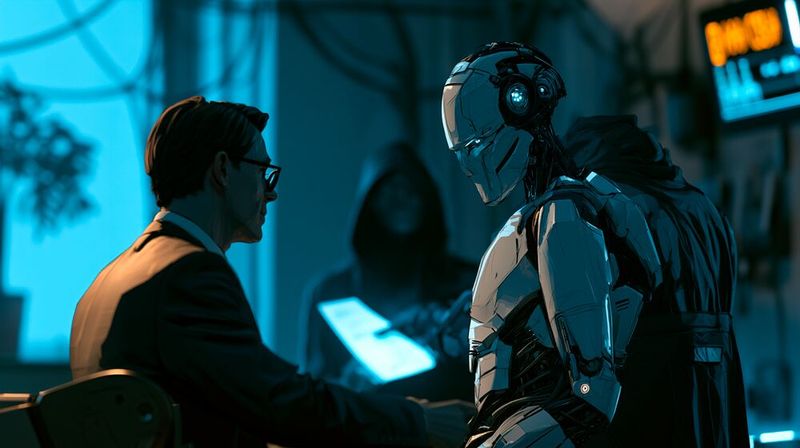 Das Vertrauen gilt der Interaktion im Vordergrund, das Risiko entsteht dahinter: Vernetzte KI-Systeme geben Daten auch an Empfänger zurück, die dafür keine Berechtigung haben.(Bild:  Midjourney / KI-generiert)