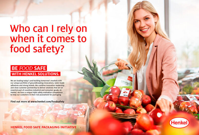 „Be foodsafe“ lautet der Slogan der B2B-Kommunikationsmittel zum Thema sichere Verpackung. (© Henkel  )