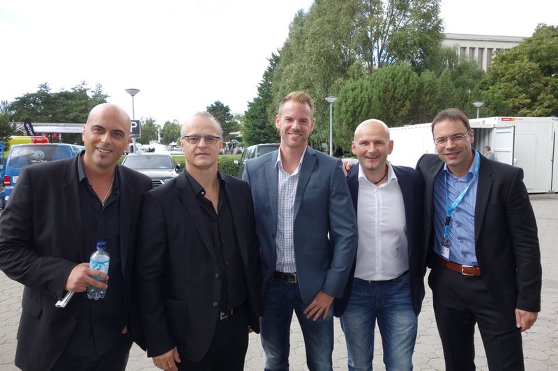 (v. l.) Gian-Piero Furioso, Patrick Matzinger, Josef Rieß und Tom Kompes, Littlebit, und Frank Sälzer, WD (Bild: IT-BUSINESS)