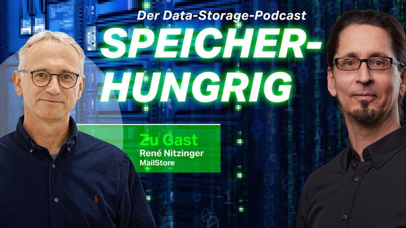 In dieser Folge von „Speicherhungrig“ spricht Chefredakteur Dr. Jürgen Ehneß mit René Nitzinger, Lead Product Manager bei MailStore, darüber, wie Unternehmen ihre E-Mails rechtssicher archivieren – und welche Fallen sie dabei vermeiden sollten. (Bild:  Vogel IT-Medien/Mailstore)