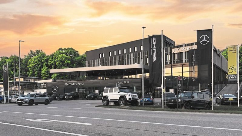 Das „Erlebniszentrum für Mobilität“ in Ebersberg von Auto Grill vereint vielfältige Funktionen in einem Gebäude.(Bild:  Auto Grill)