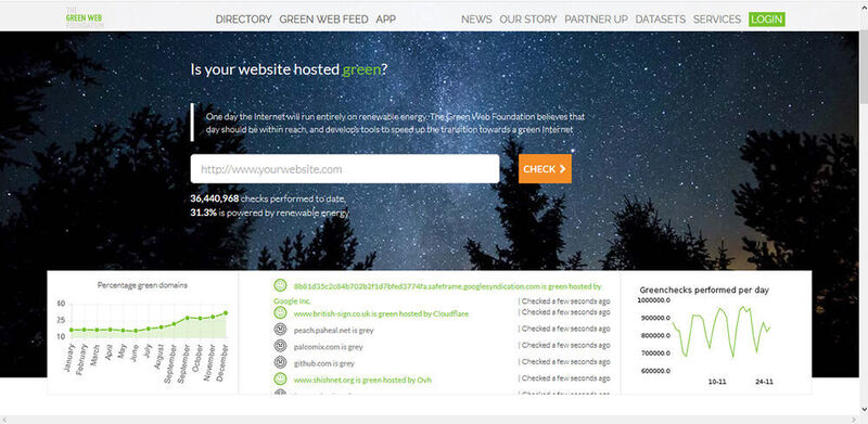 Abbildung 1: ie Webseite der The Green Web Foundation (GWF) enthält das Bewertungs-Tool von Sitespeed.io, mit dem jeder Betreiber die Energiebilanz seiner Webseite messen lassen kann. (© The Green Web Foundation/Matzer)