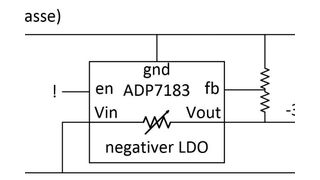 Bild 2: Ein negativer Linearregler zum Regeln einer negativen Spannung (Analog Devices)