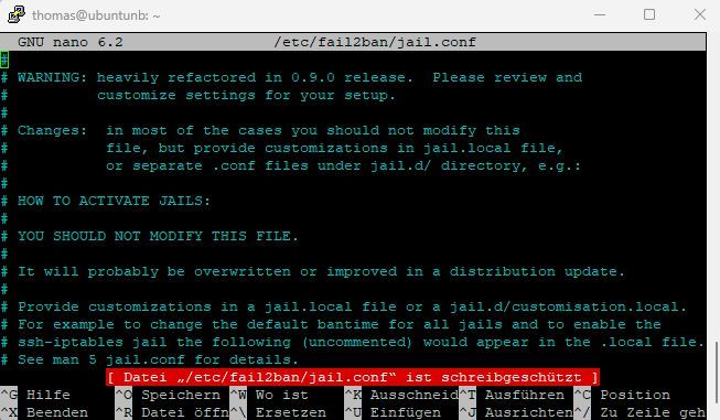 fail2ban ist eine wichtige Sicherheitserweiterung für Linux. (Bild: Joos)