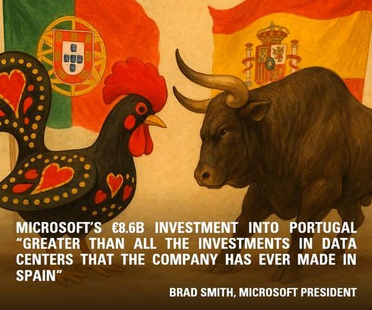 Am 1.. November wurde bekannt, dass Microsoft in der Portugisischen Hafenstadt Sines massiv in den Aufbau eines Rechenzentrums investieren will: Der Microsoft-Chef Brad Smith gab bekannt, dass über Nscale und Start Campus Investitionen in Höhe von 8,6 Milliarden Euro (10 Milliarden Dollar) für Portugal vorgesehen sind. Dies bedeutet einen Paradigmenwechsel für ein Land, das derzeit nur über eine IT-Kapazität von rund 57 Megawatt verfügt.    In einem Linkedin-Post dröselt  Edward Galvin die Ankündigung auf:  So hat Nscale am 15. Oktober bekannt gegeben, dass ab dem ersten Quartal 2026 12.600 „Nvidia GB 300“ am Start- Campus eingesetzt werden sollen. Das sind etwa 175 „NVL72“-Server zu einem Preis von rund 600 Millionen Dollar.    Die gesamte IT-Leistung wird etwa 21 Megawatt betragen, deren Aufbau wahrscheinlich rund 200 Millionen Dollar kosten wird. Damit bleiben noch 9,8 Milliarden Dollar übrig, was etwa 1.000 MW IT-Ausbau (Server nicht inbegriffen) entspricht. Angesichts der Tatsache, dass Start Campus insgesamt 1.200 MW umfasst, entspricht dies den Kosten für den Aufbau von ~1.000 MW IT-Leistung, vielleicht der Hälfte davon für IT-Leistung plus Server.   Unklar ist, wie sich die Investitionen zwischen dem Aufbau einer eigenen Infrastruktur durch Microsoft und der Zahlung einer Miete an Nscale für Rechenleistung aufteilen, wobei die 10 Milliarden Dollar die Gesamtmiete während der Laufzeit des Vertrags darstellen.(Bild:  Linkedin/Microsoft/Edward Galvin)